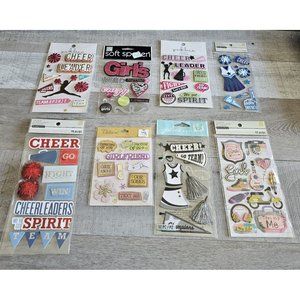 Sticker Lot Cheer Cheerleader Sports Scrapbooking 3D Stickers Jolee's RARE #57